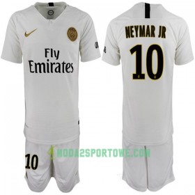 Koszulka Paris Saint-Germain Neymar JR 10 Dziecięcy Wyjazdowe Stroje Piłkarskie 2018-2019 Krótki Rękaw